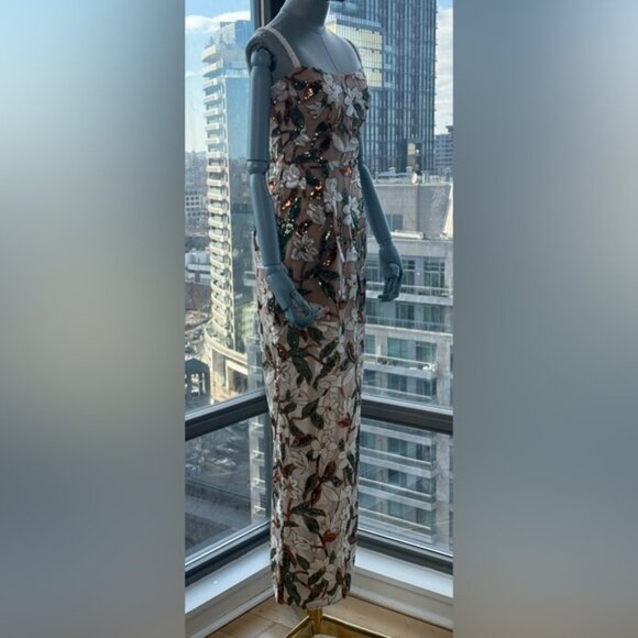 🆕 BRONX & BANCO 🧿 NWOT Dahlia Floral Embroidered Gown - Sz XS / US 2 - Picture 5 of 16